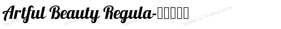 Artful Beauty Regula字体转换
